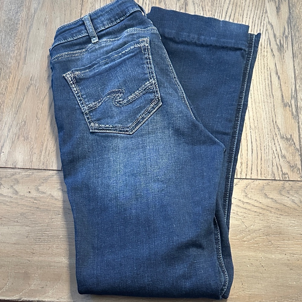 Silver Jeans Dark Blue Suki Slim Boot Leg Jeans